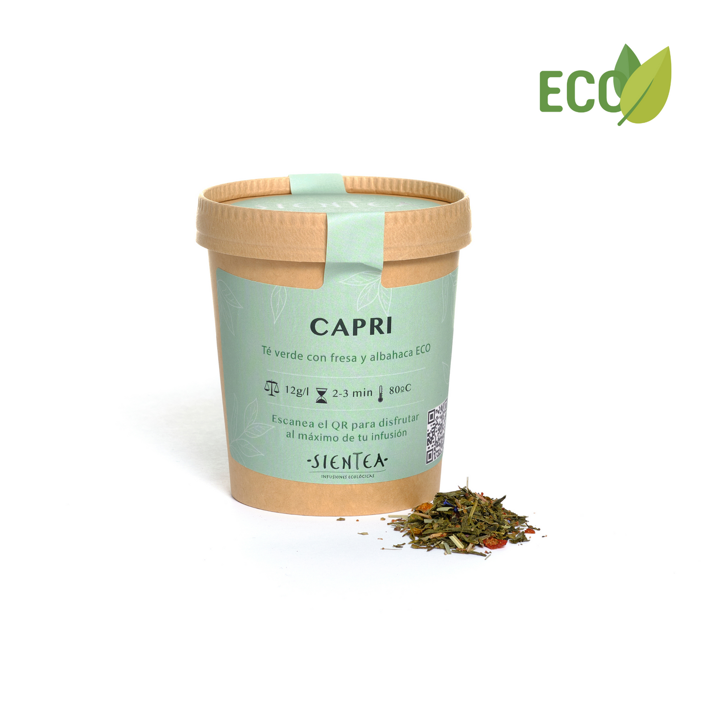 CAPRI - Té Verde con fresa y albahaca ECO - 70g