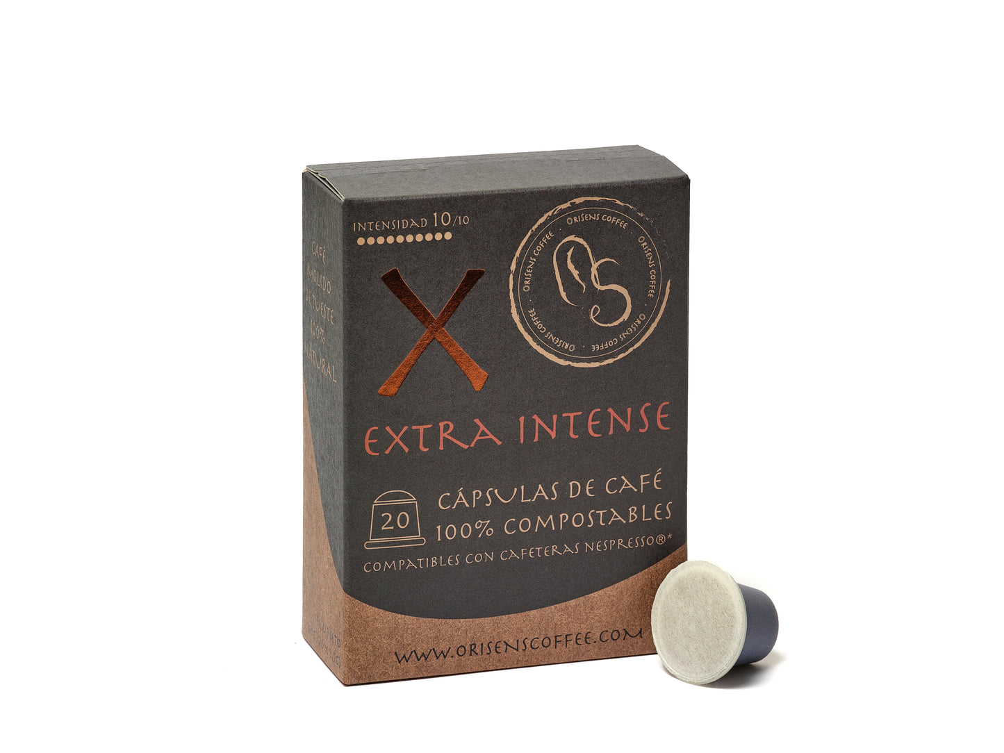 Càpsules compatibles amb Nespresso de cafè EXTRA INTENSE - 100% compostables - 20 unitats