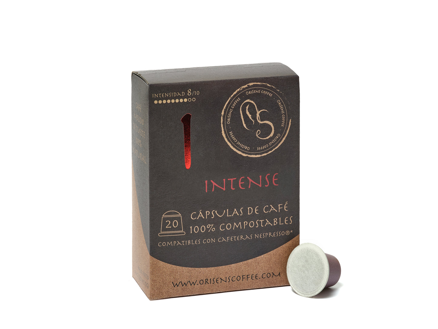 Càpsules compatibles amb Nespresso de cafè INTENSE - 100% compostables - 20 unitats