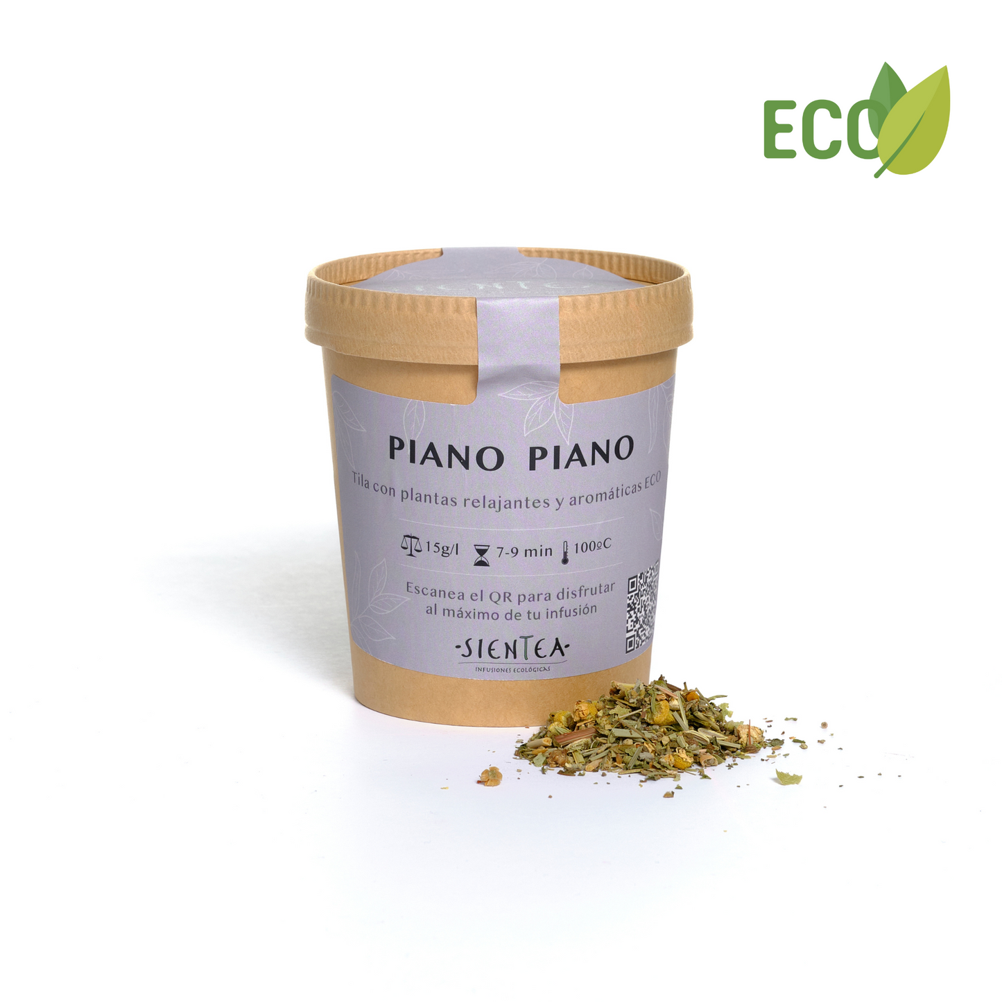 PIANO PIANO - Infusión de Tila con plantas relajantes y aromáticas ECO - 80g