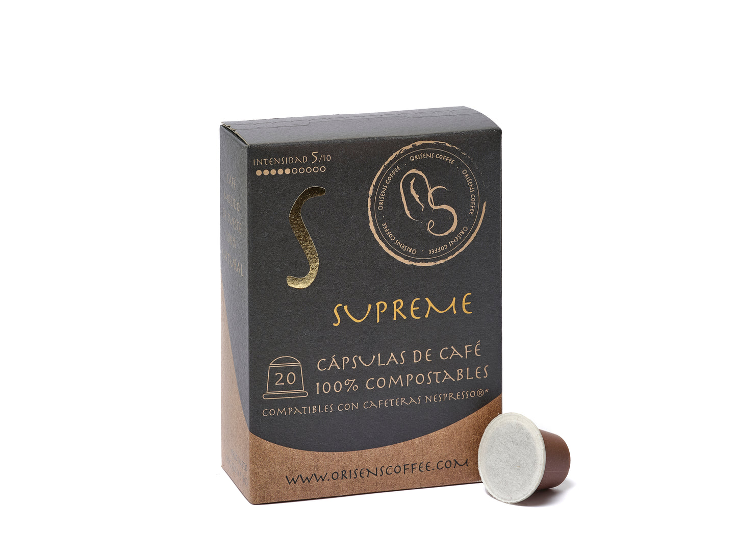 Cápsulas de café SUPREME compatíveis com Nespresso - 100% compostáveis - 20 unidades
