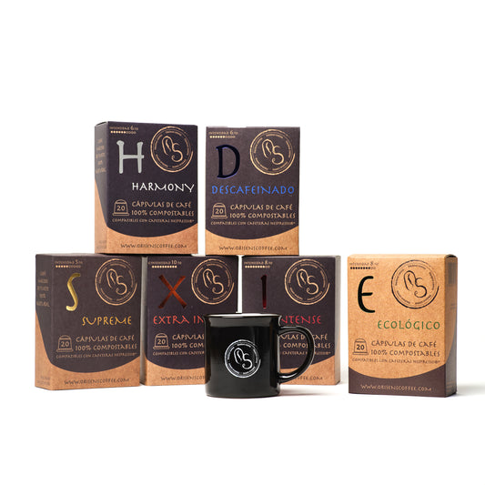 Pack Regalo - Taza + Degustación de Cápsulas de Café Orisens