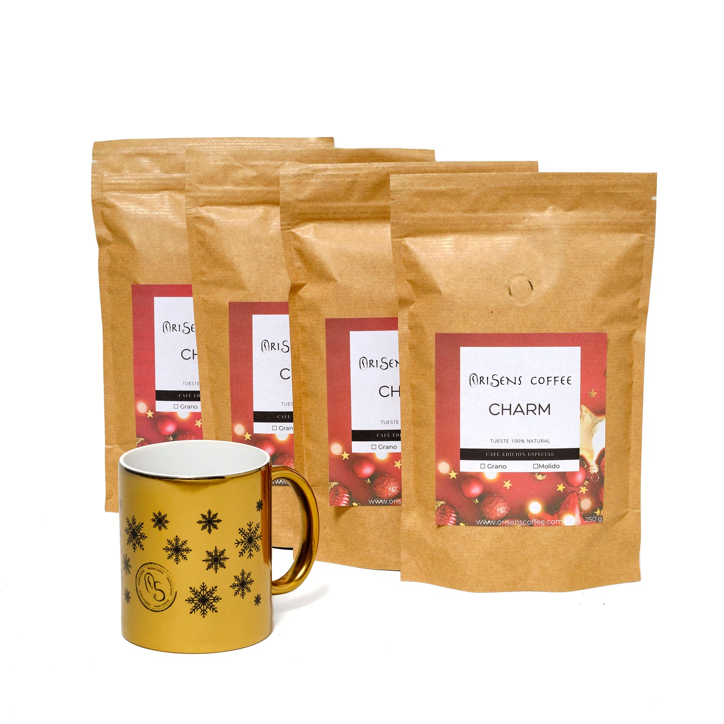 Pack Regal *Especial Nadal* - Tassa + 4 Cafè Orisens CHARM