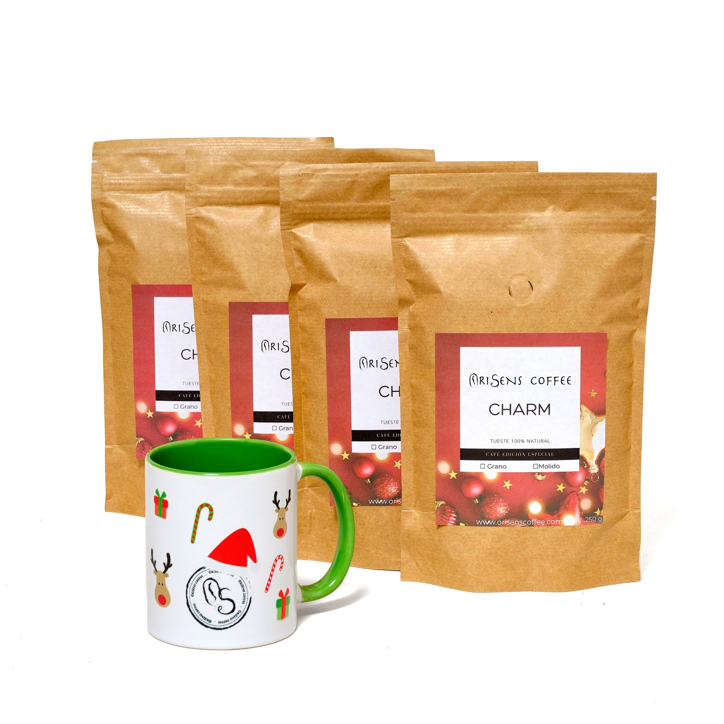 Pack Regal *Especial Nadal* - Tassa + 4 Cafè Orisens CHARM