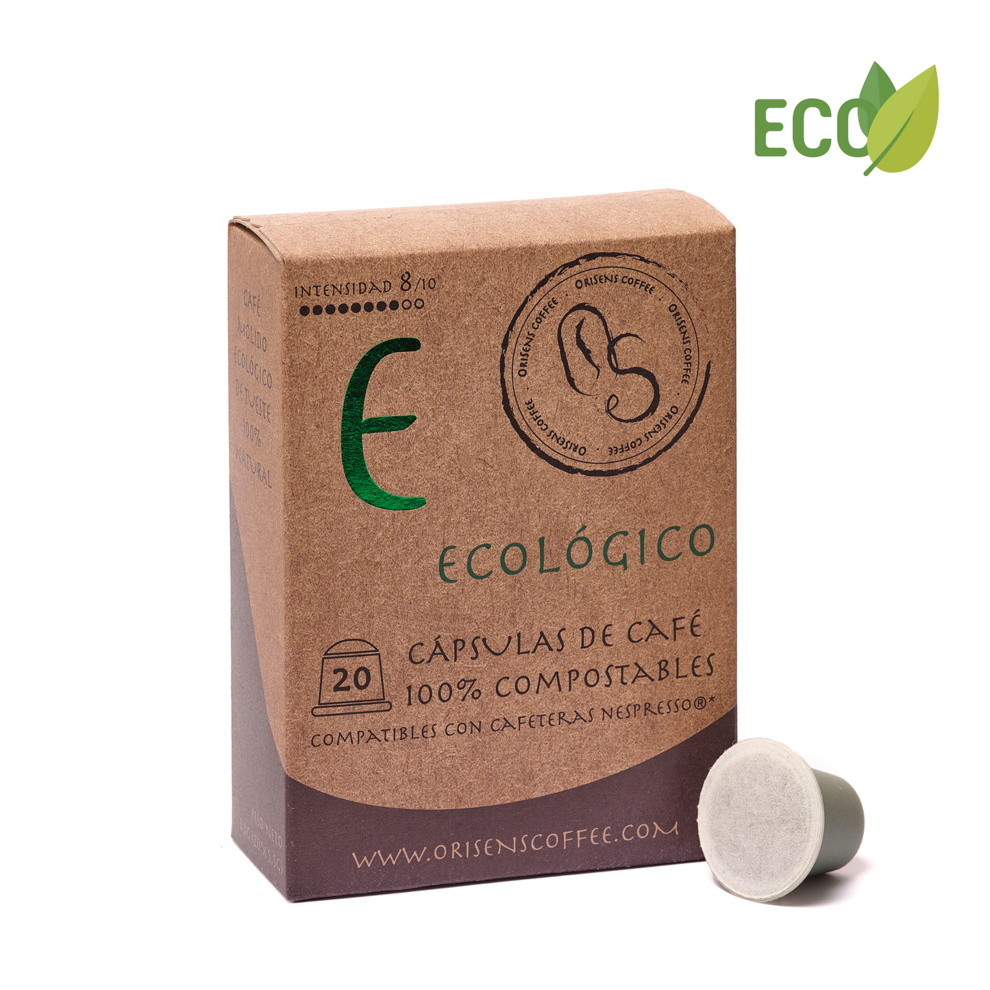 NOVAS cápsulas de café ECOLÓGICAS compatíveis com Nespresso - 100% compostáveis ​​- 20 unidades