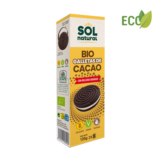Galletas de CACAO con relleno cremoso - 125g