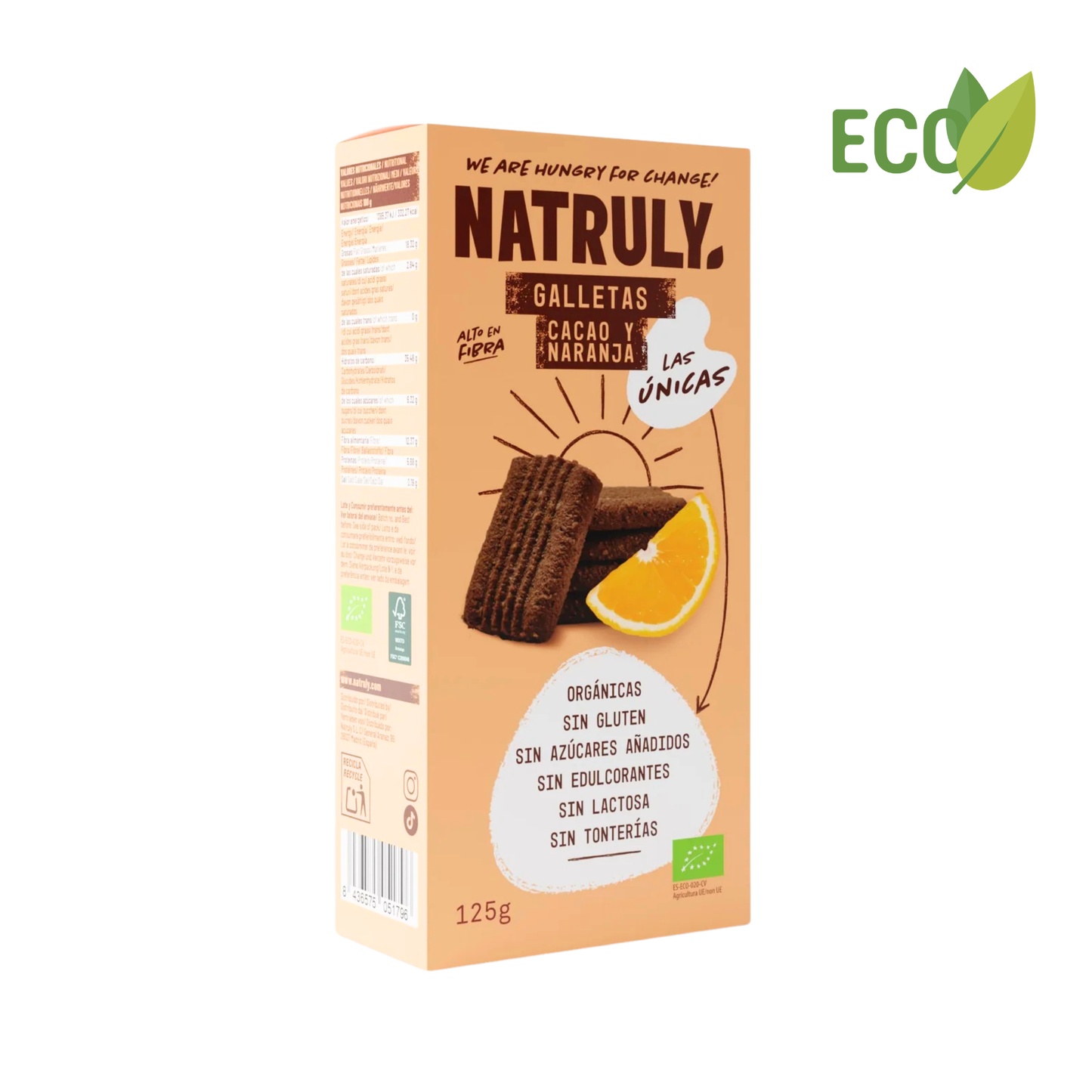 Galletas ecológicas de CACAO Y NARANJA - 125g