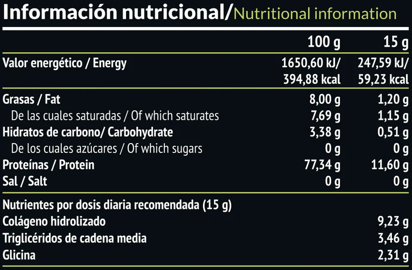 ELIXIR - Colágeno + Aceite TCM - 450g