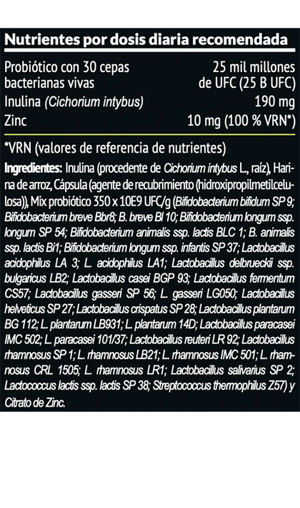 PROBULL - Probiòtic de 30 ceps - 60 càpsules