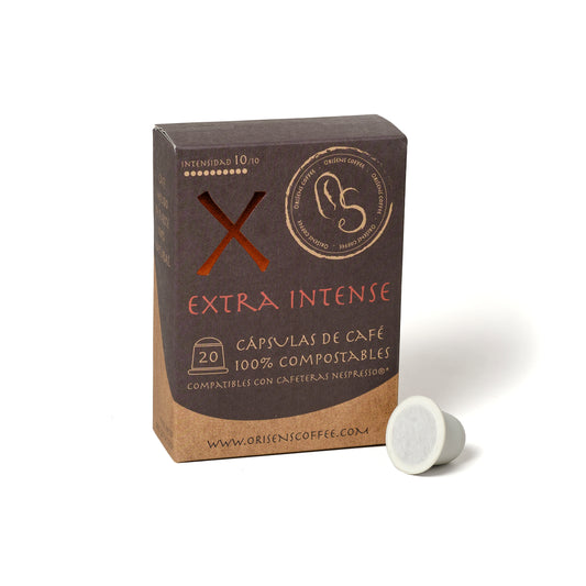 Cápsulas compatibles con Nespresso EXTRA INTENSE - 100% compostables - 20 unidades
